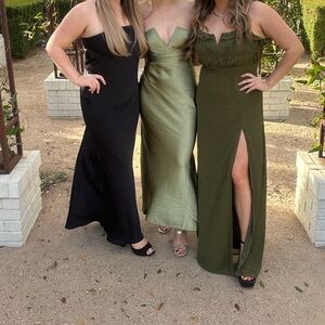 Sage green evening dress